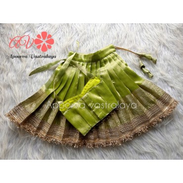 Lace Border Halter Neck Tissue Silk Lehenga