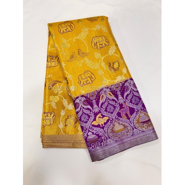 Unstitched SemiKanchi Pattu Pavadai Materials