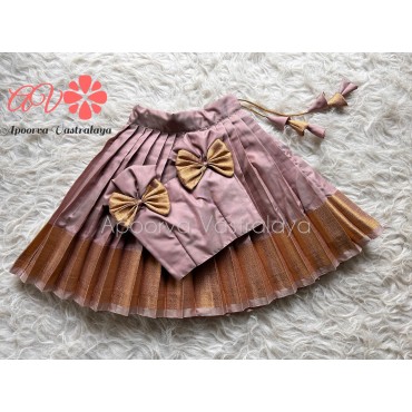 Pale Mauve Soft Silk Pattu Pavadai