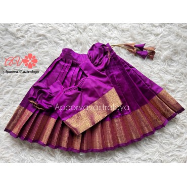 Violet Soft Silk Pattu Pavadai