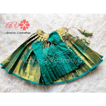 Rama Green simple aari banarasi pattu pavadai