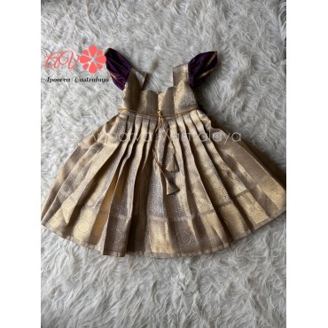 Silver & Wine rosette gown