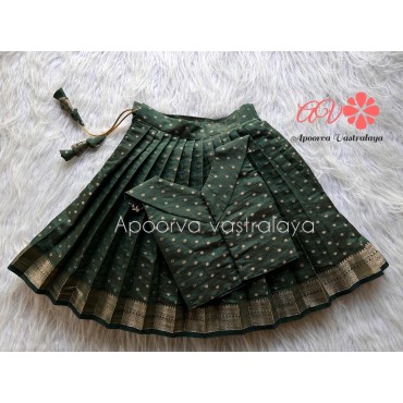 Bottle green heavy aari Pattu Pavadai