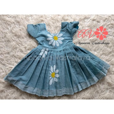 Khadi Cotton light blue gown