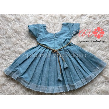 Khadi Cotton light blue gown