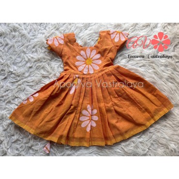 Khadi Cotton light orange gown