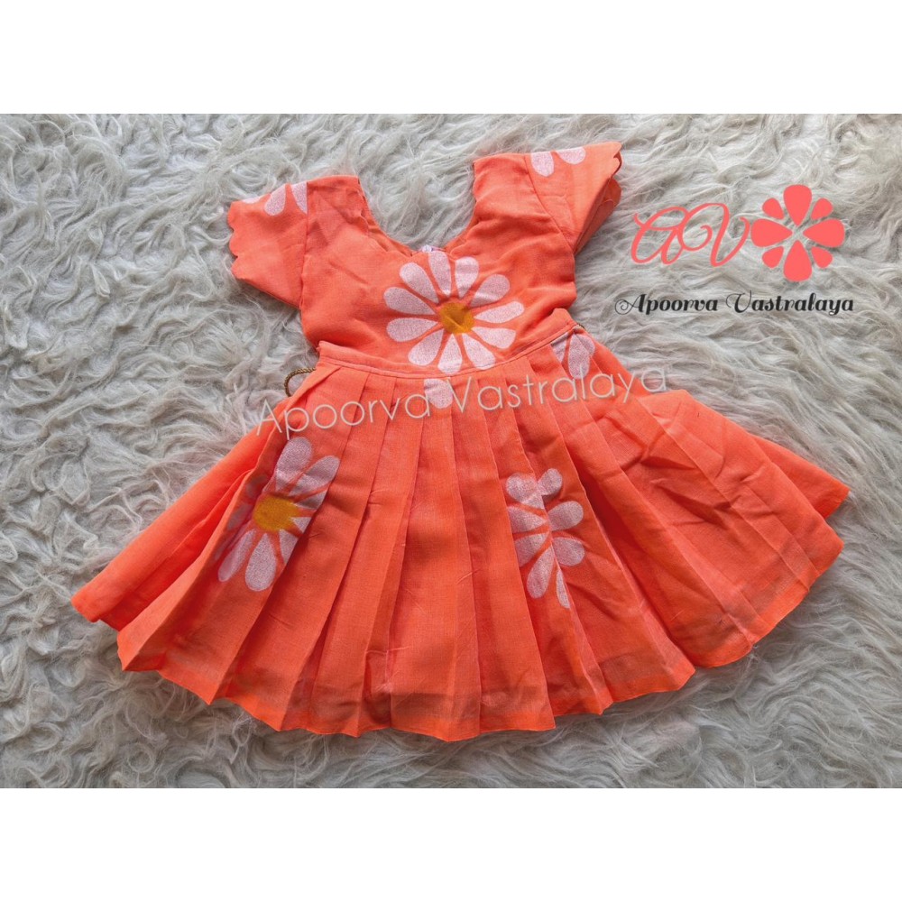 Khadi Cotton orange gown