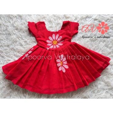 Khadi Cotton Red Gown