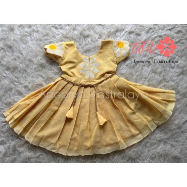 Khadi Cotton light yellow gown