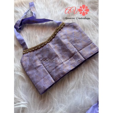 Lilac cotton silk lehenga