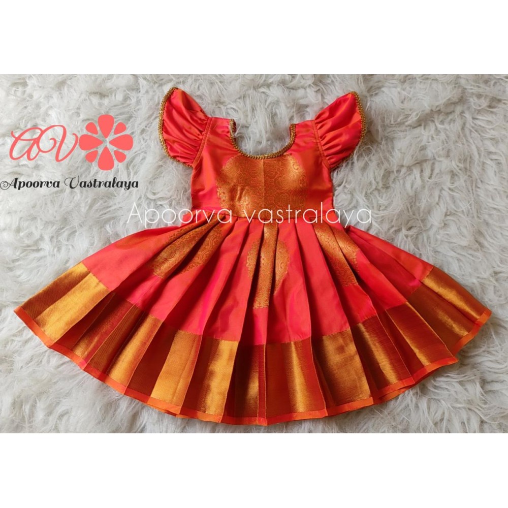 Peach Soft Silk Gown