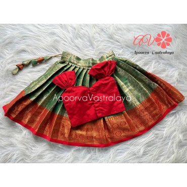 Banarasi silk aari pattu pavadai