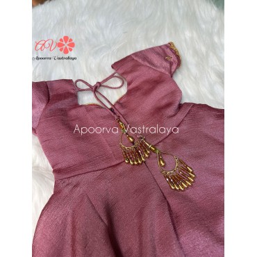 Mauve aari party gown