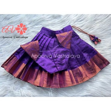 Patch sleeve tissue silk lehenga