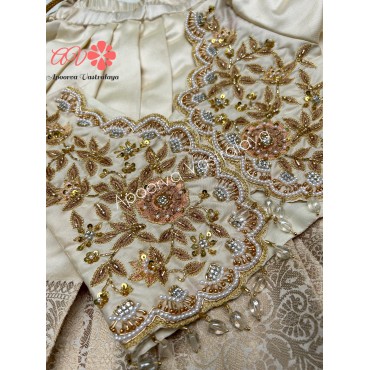 Venpattu heavy zardoosi work ultra soft banarasi silk lehenga