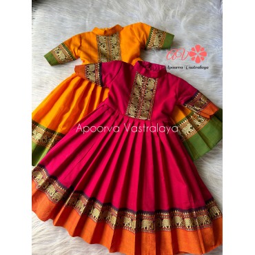 Narayanpet closed neck silk gowns