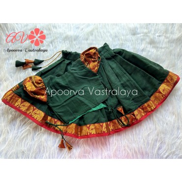 Narayanpet scallop work silk lehenga