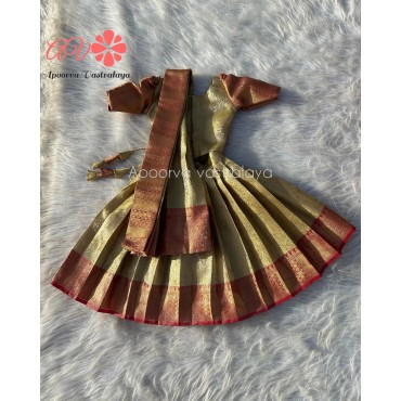 Offwhite Tissue Silk lehenga
