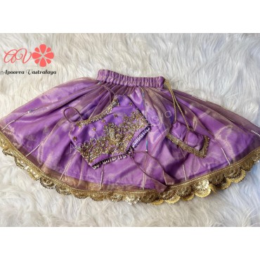 Lavender Heavy Luxury Handworked Tissue SIlk Lehenga 