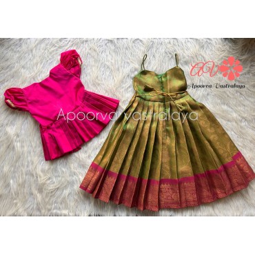 New Aari Overcoat Pattern Tissue Silk Gown