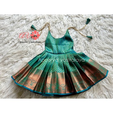 Peacock green elite Kanchi Silk Gown