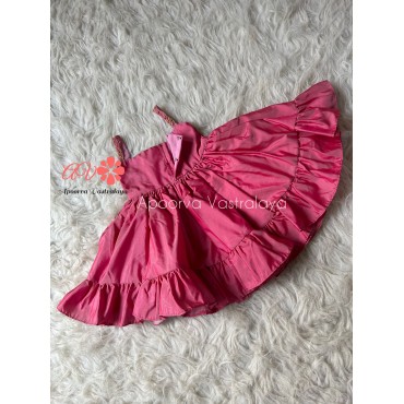 Onion pink aari silk gown